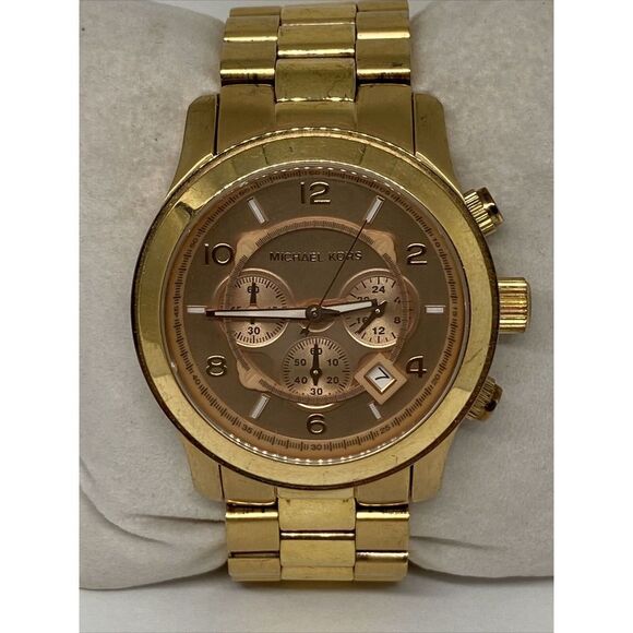 Michael Kors Runway MK8096 Womens Stainless Steel Analog Dial Quartz Watch MP713 - Picture 2 of 12